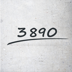 Domovní číslo - psací s podtržítkem - 4 číslice