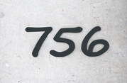 Domovní číslo - samostatné číslice - PSACÍ