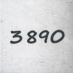 Domovní číslo - samostatné číslice - PSACÍ - 4 číslice